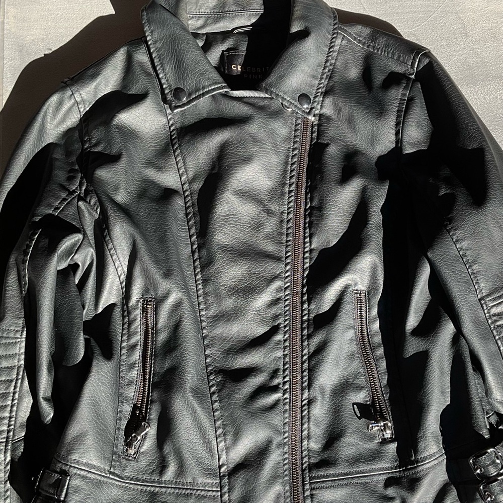 Celebrity Pink Dark Leather Jacket